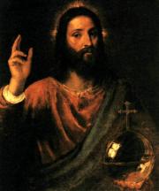 Krisztus a Mindenható (Ermitázs) – Tiziano (Tiziano Vecellio)